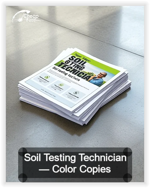 Soil Testing Technician business card design sample