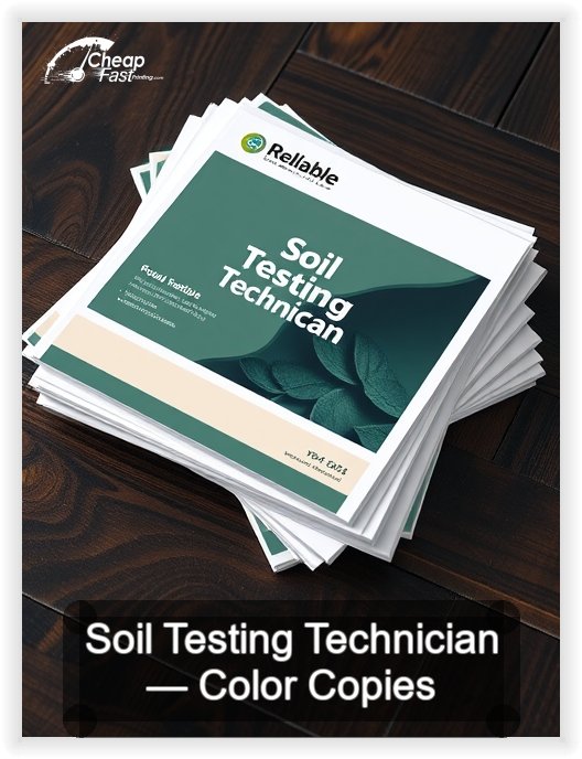 Soil Testing Technician business card design sample