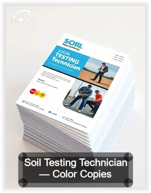 Soil Testing Technician business card design sample