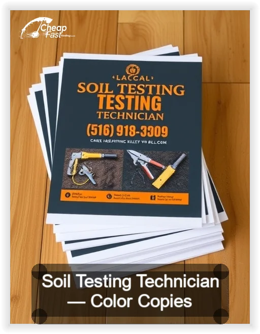 Soil Testing Technician business card design sample