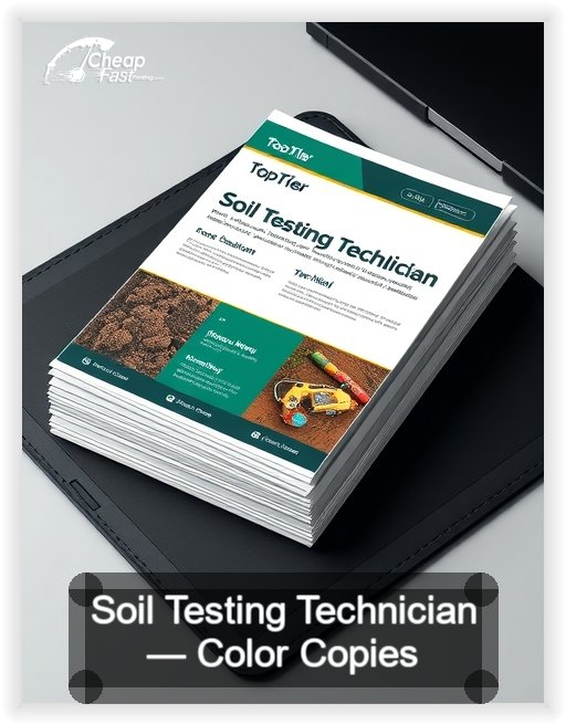 Soil Testing Technician business card design sample