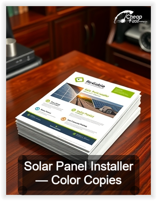 Solar Panel Installer business card design sample