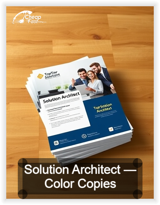 Solution Architect business card design sample