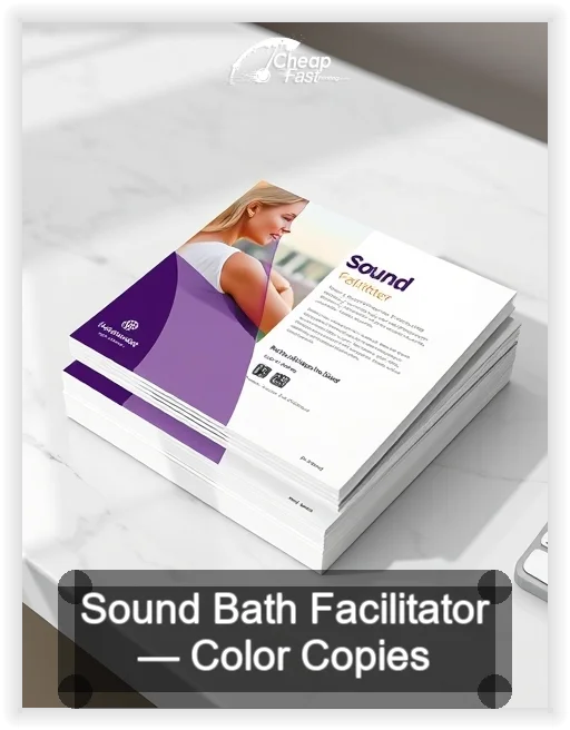 Sound Bath Facilitator business card design sample