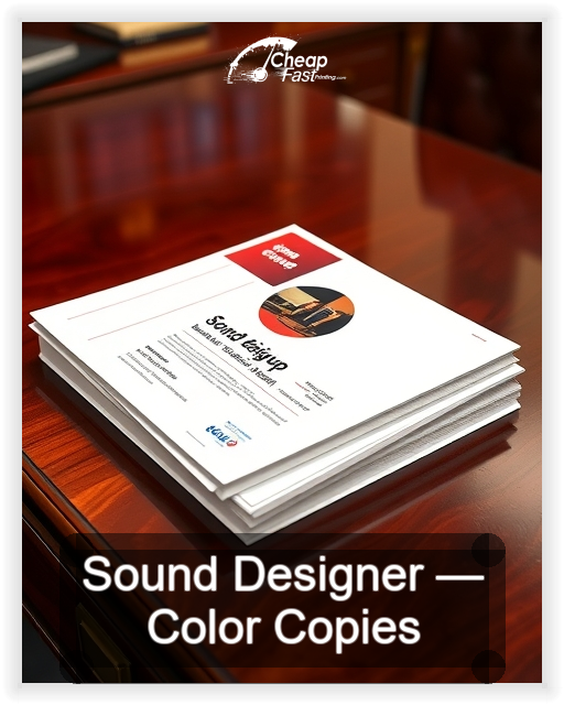 Sound Designer business card design sample
