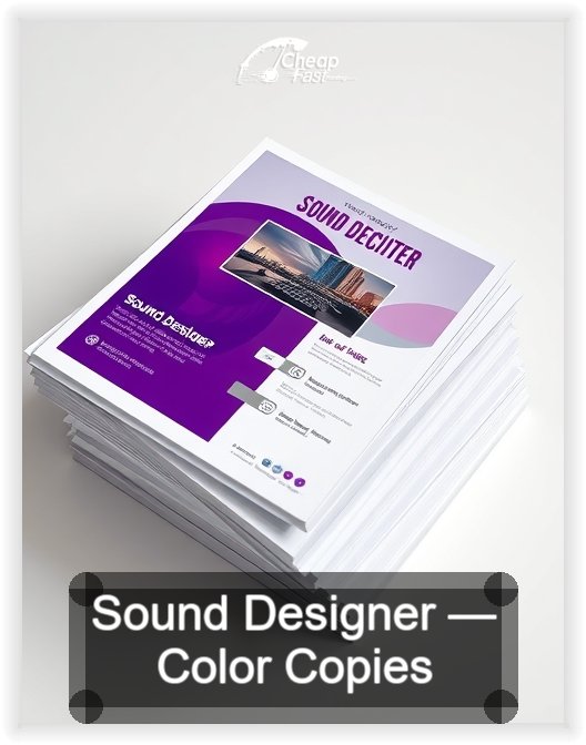 Sound Designer business card design sample