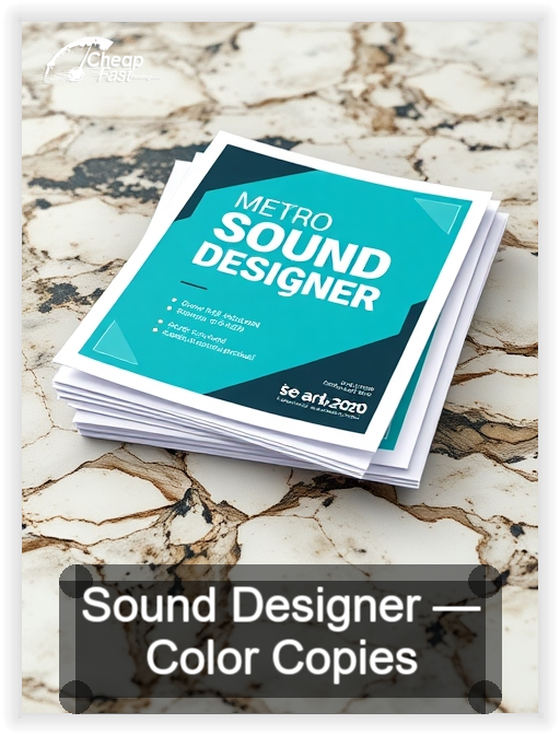 Sound Designer business card design sample