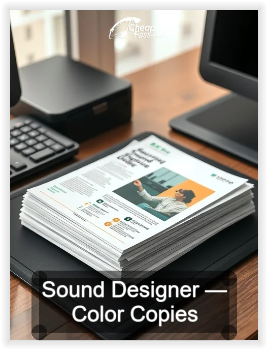 Sound Designer business card design sample