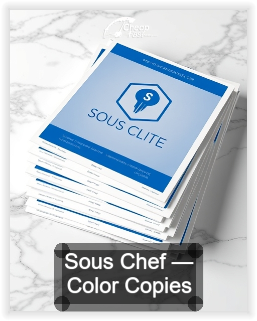 Sous Chef business card design sample
