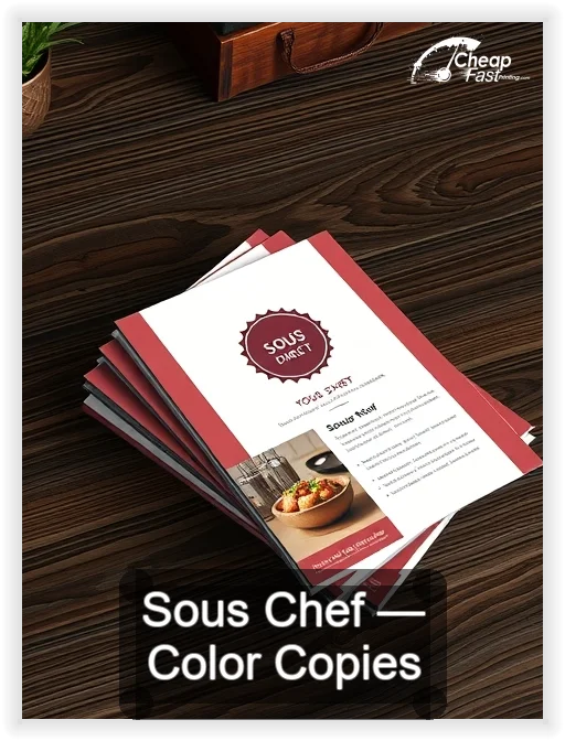 Sous Chef business card design sample