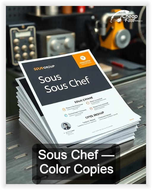 Sous Chef business card design sample