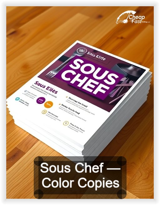 Sous Chef business card design sample