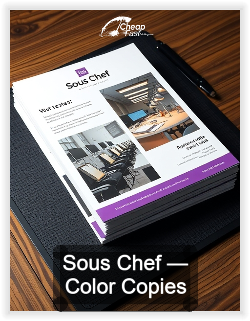 Sous Chef business card design sample