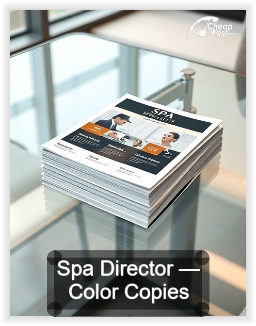 Spa Director business card design sample