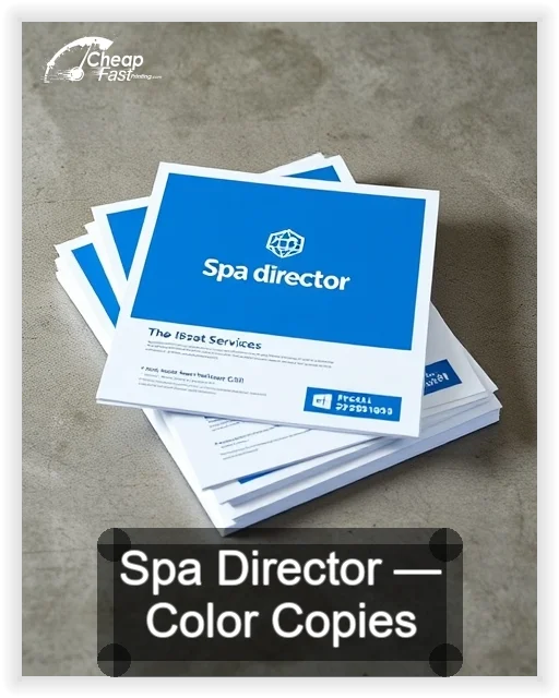 Spa Director business card design sample