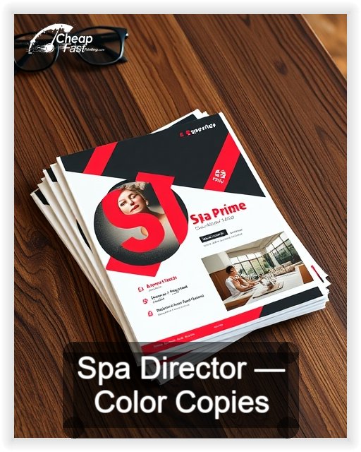 Spa Director business card design sample