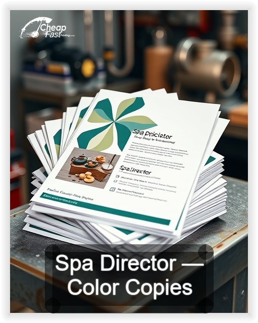 Spa Director business card design sample