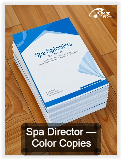 Spa Director business card design sample