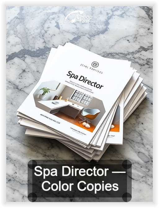 Spa Director business card design sample