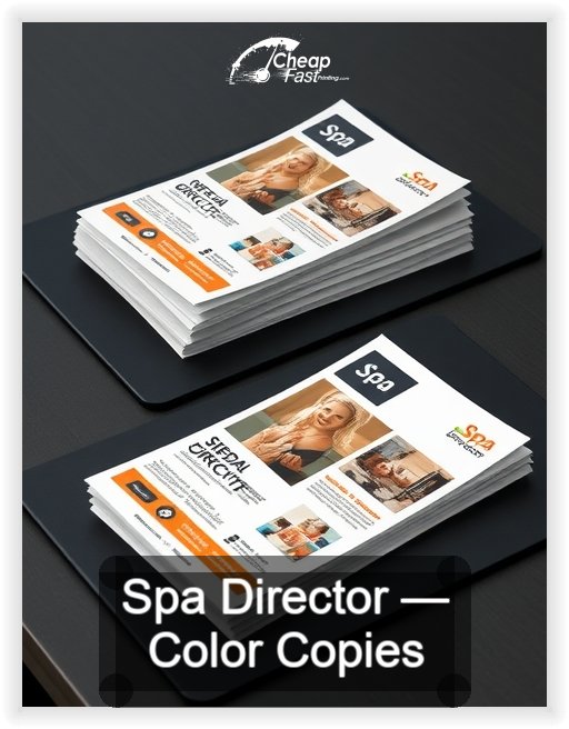 Spa Director business card design sample
