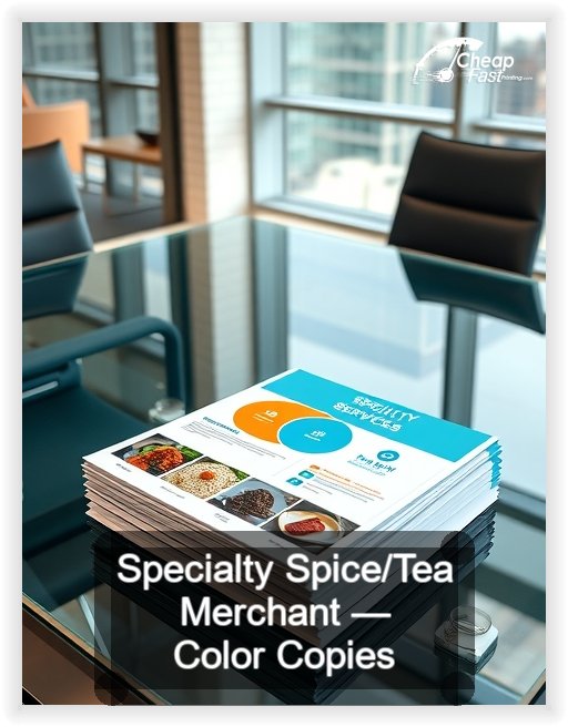 Specialty Spice Tea Merchant business card design sample