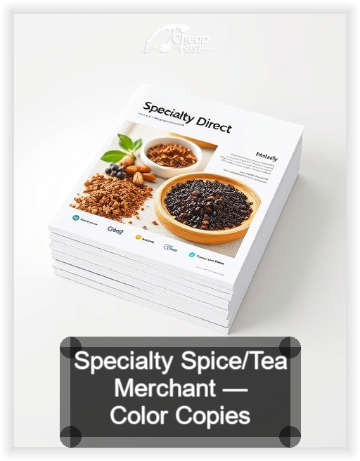 Specialty Spice Tea Merchant business card design sample