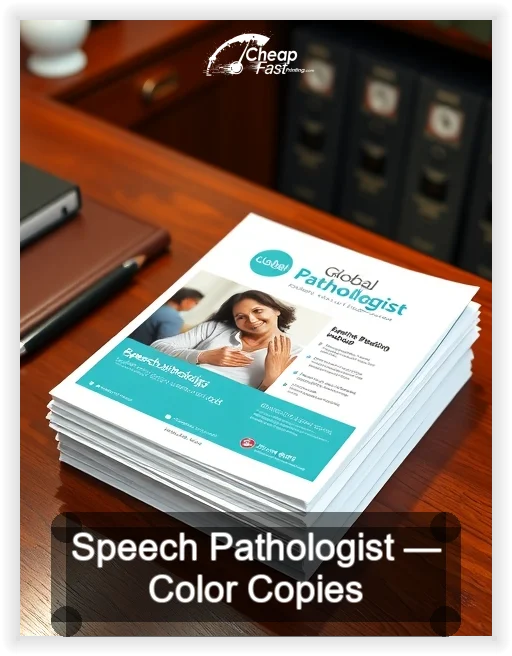 Speech Pathologist business card design sample