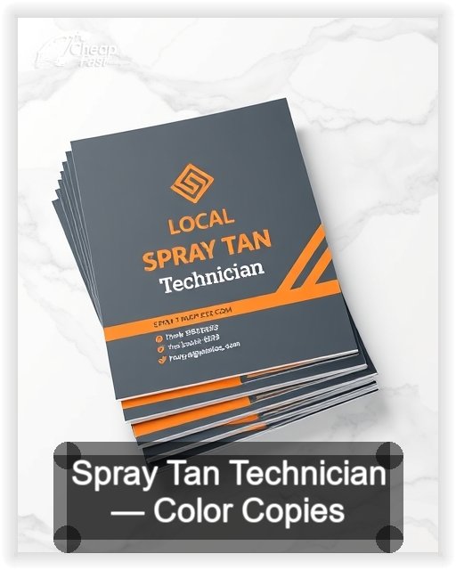 Spray Tan Technician business card design sample