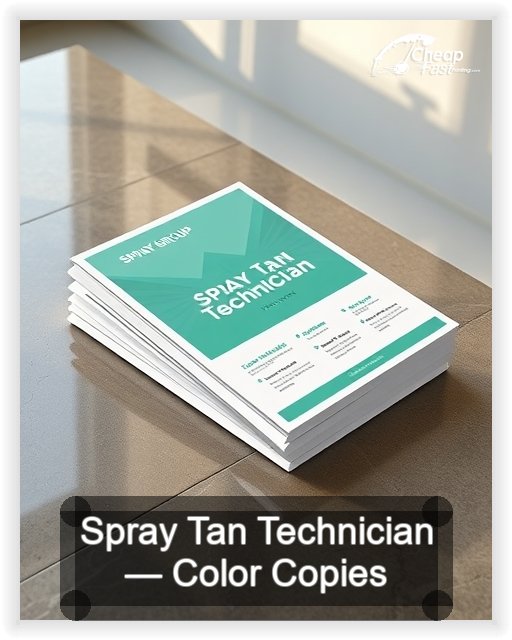 Spray Tan Technician business card design sample