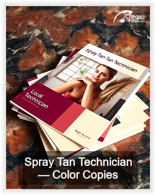 Spray Tan Technician business card design sample