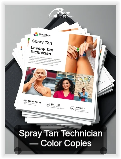 Spray Tan Technician business card design sample