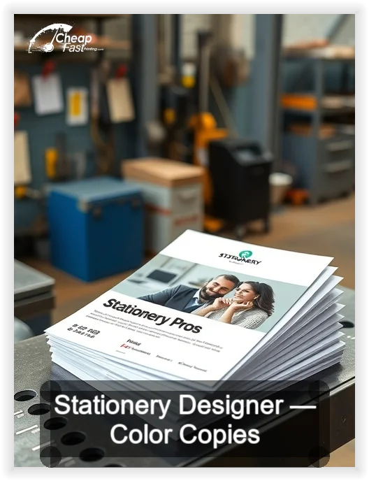 Stationery Designer business card design sample
