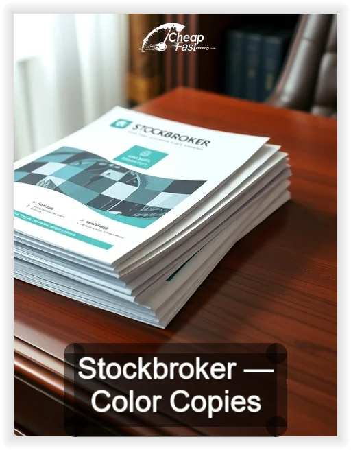 Stockbroker business card design sample