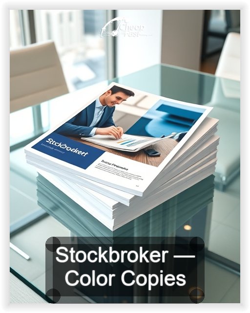 Stockbroker business card design sample