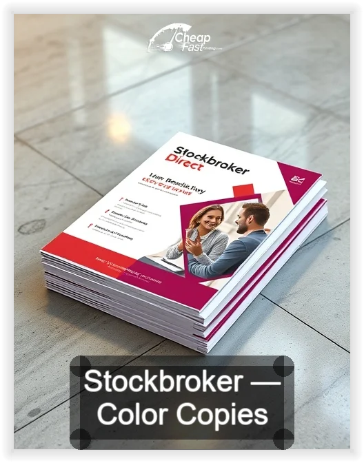Stockbroker business card design sample