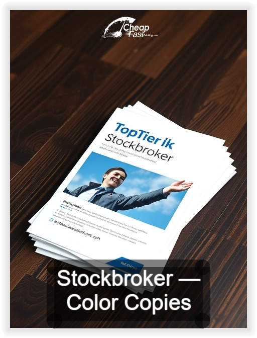 Stockbroker business card design sample