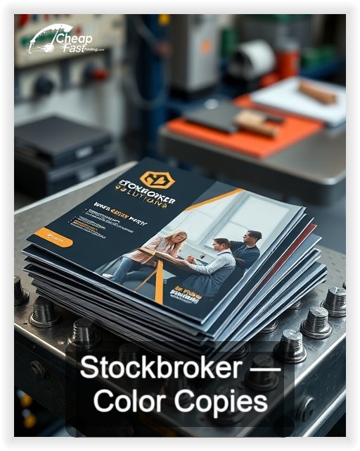 Stockbroker business card design sample