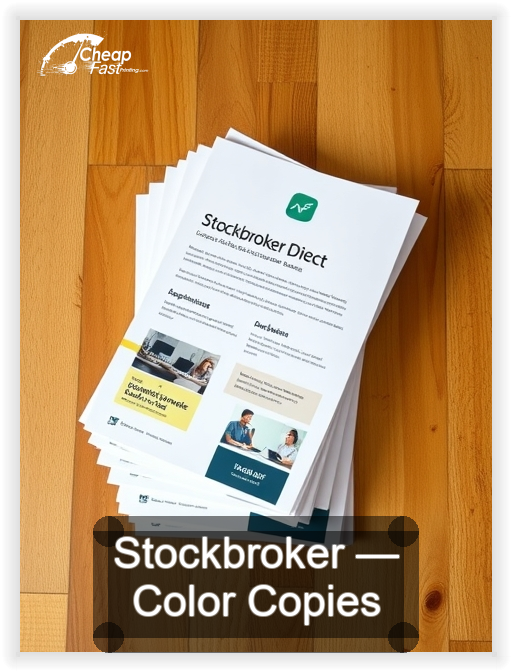 Stockbroker business card design sample