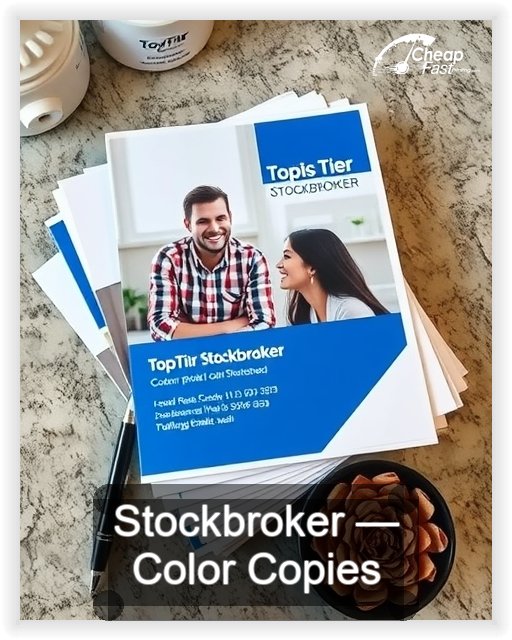 Stockbroker business card design sample