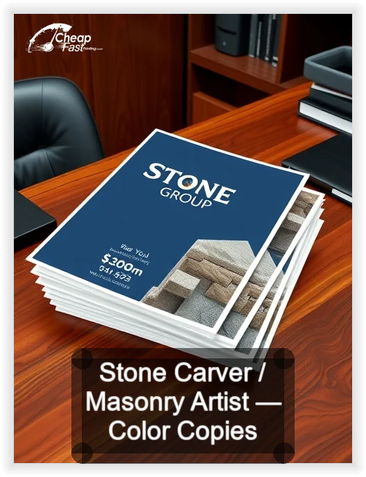 Stone Carver Masonry Artist business card design sample