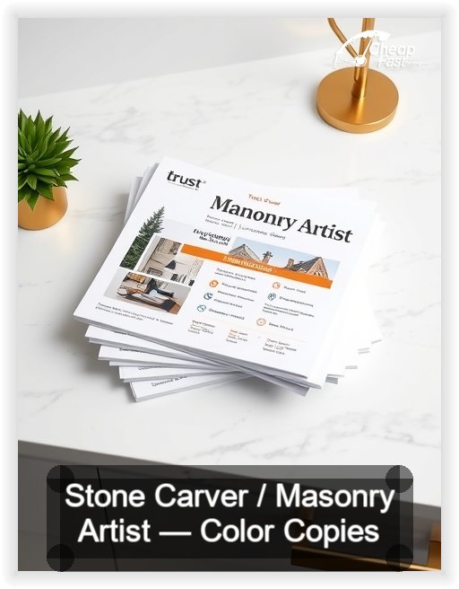 Stone Carver Masonry Artist business card design sample