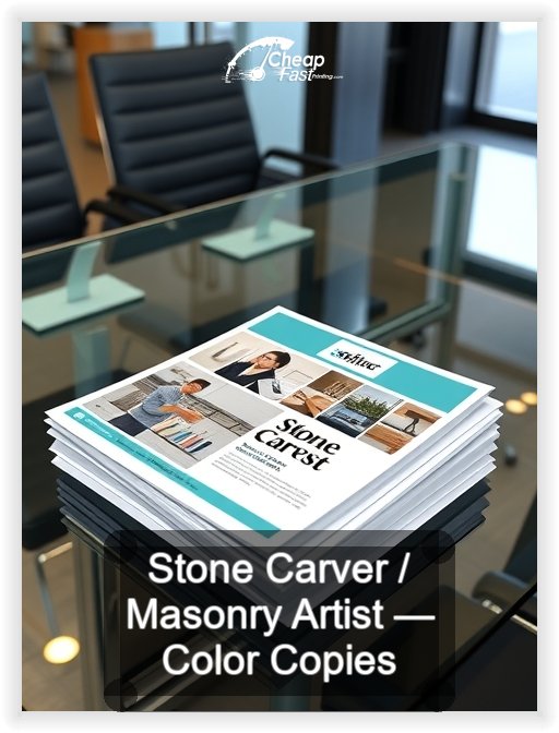 Stone Carver Masonry Artist business card design sample