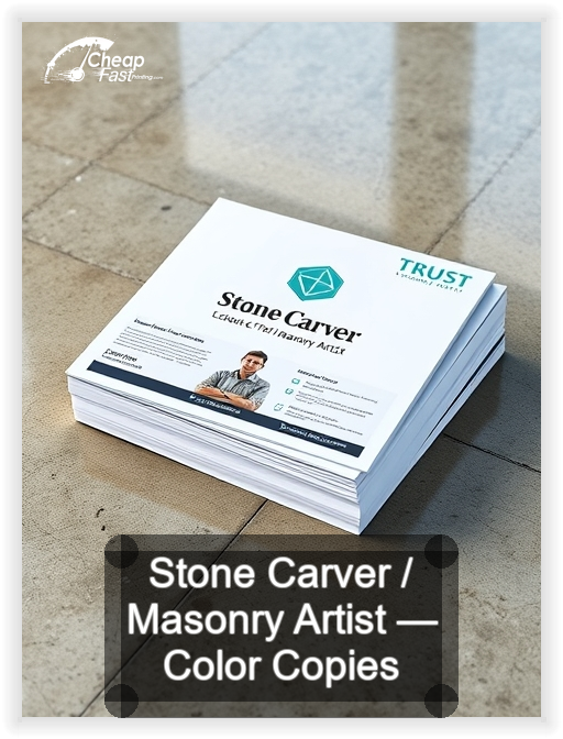 Stone Carver Masonry Artist business card design sample