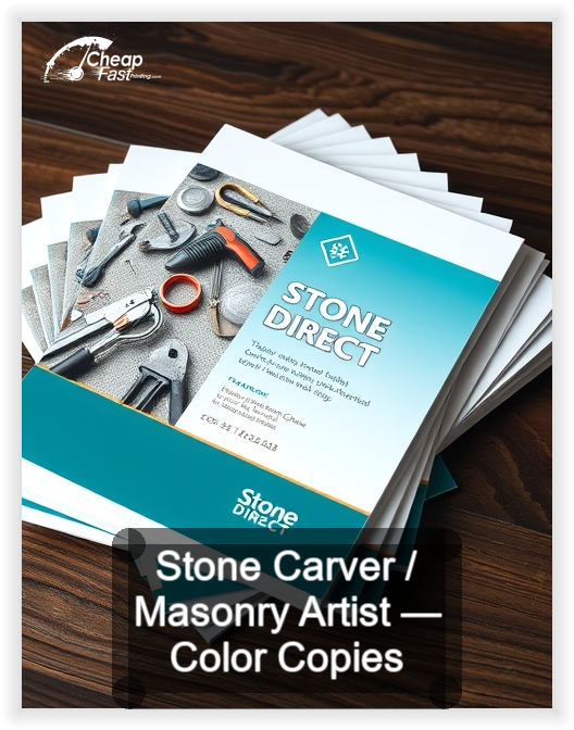 Stone Carver Masonry Artist business card design sample