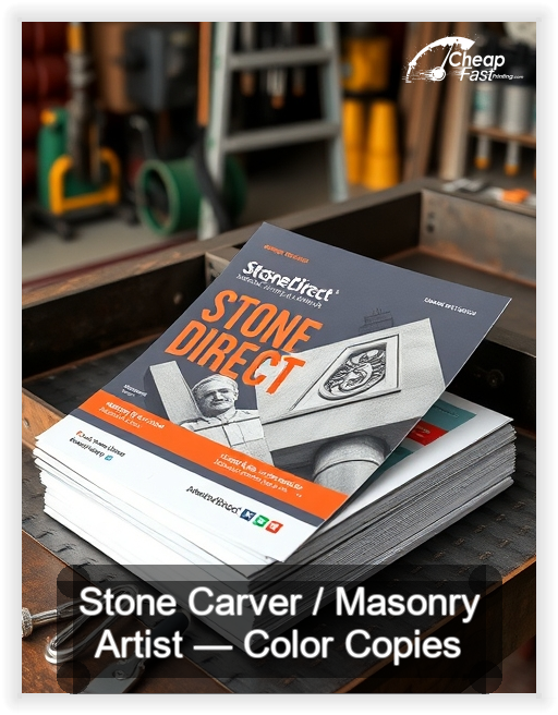 Stone Carver Masonry Artist business card design sample
