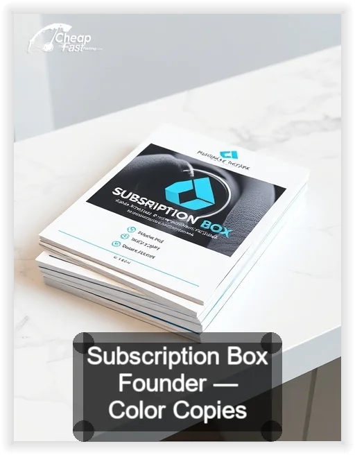 Subscription Box Founder business card design sample