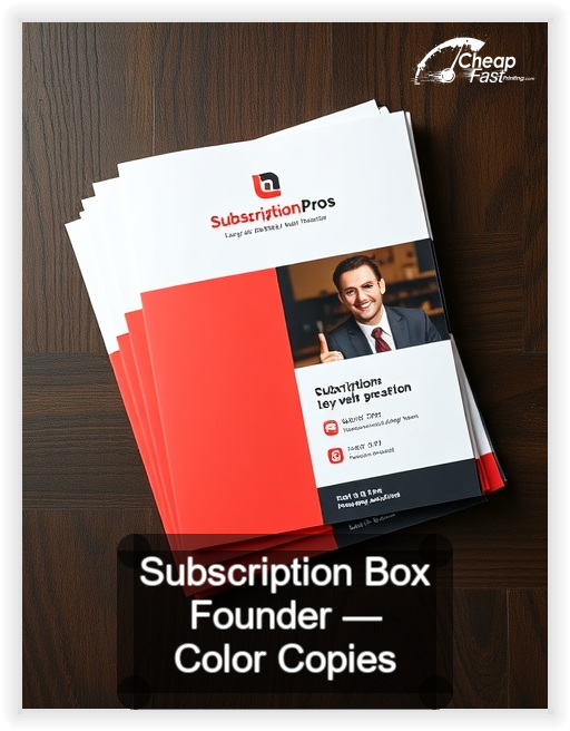 Subscription Box Founder business card design sample