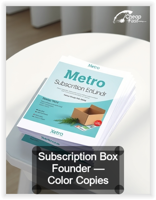 Subscription Box Founder business card design sample