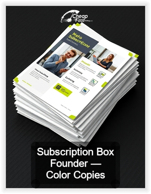 Subscription Box Founder business card design sample
