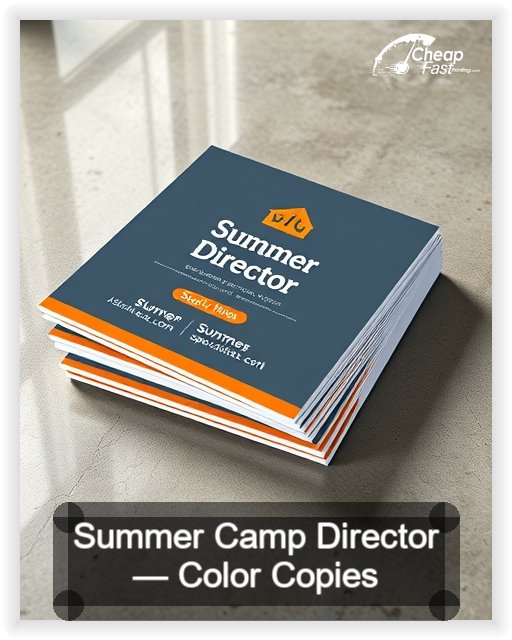 Summer Camp Director business card design sample
